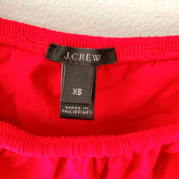 J. Crew Red Offshoulder Bodysuit - Picture 2 of 4